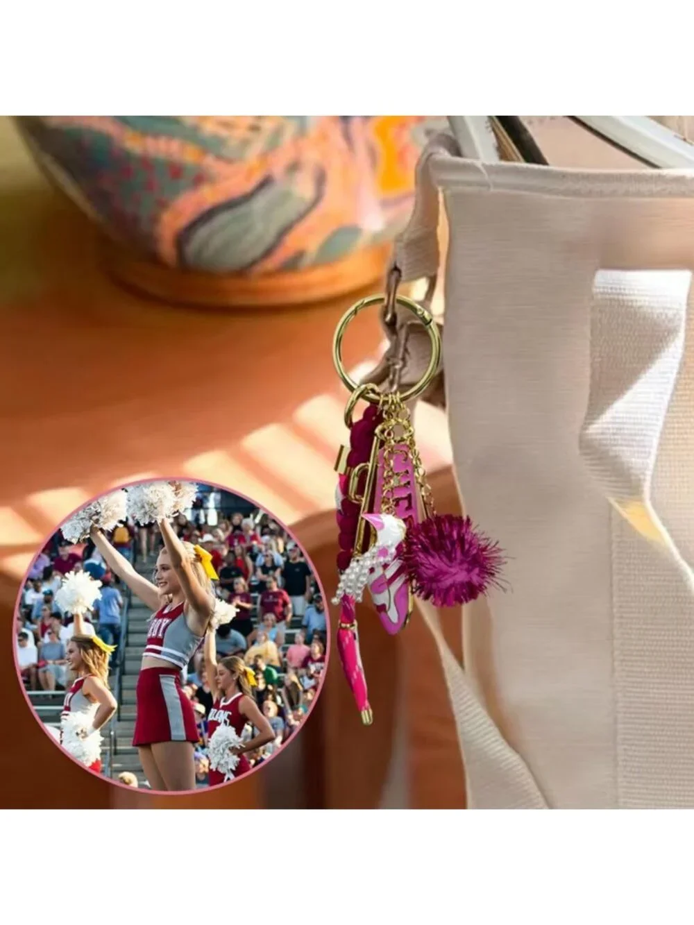 Cute Sport Bag Charms for Women | Football, Basketball, Ballet Keychains & Good
